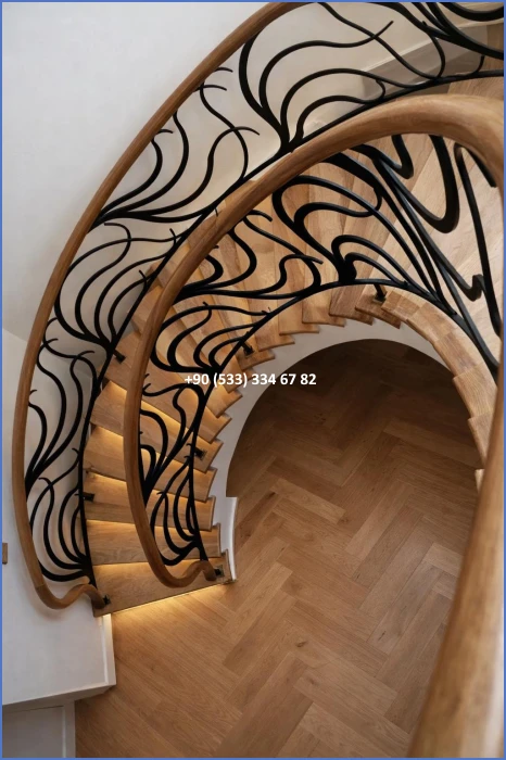 MERDİVEN KORKULUKLARI- MERDİVEN KORKULUK TASARIMI- FERFORJE MERDİVEN KORKULUK MODELLERİ dek50