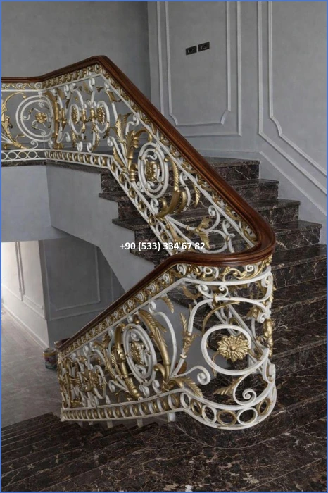 MERDİVEN KORKULUKLARI- MERDİVEN KORKULUK TASARIMI- FERFORJE MERDİVEN KORKULUK MODELLERİ dek12