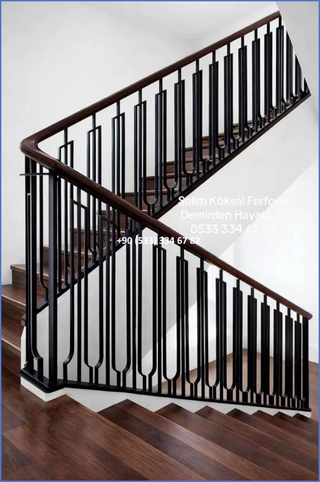 MERDİVEN KORKULUKLARI- MERDİVEN KORKULUK TASARIMI- FERFORJE MERDİVEN KORKULUK MODELLERİ dek35