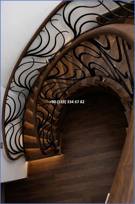 MERDİVEN KORKULUKLARI- MERDİVEN KORKULUK TASARIMI- FERFORJE MERDİVEN KORKULUK MODELLERİ dek53