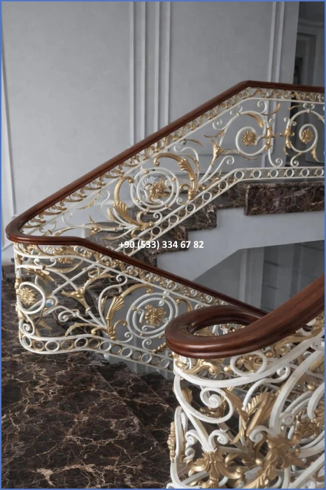 MERDİVEN KORKULUKLARI- MERDİVEN KORKULUK TASARIMI- FERFORJE MERDİVEN KORKULUK MODELLERİ dek15