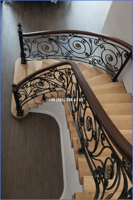 MERDİVEN KORKULUKLARI- MERDİVEN KORKULUK TASARIMI- FERFORJE MERDİVEN KORKULUK MODELLERİ dek17